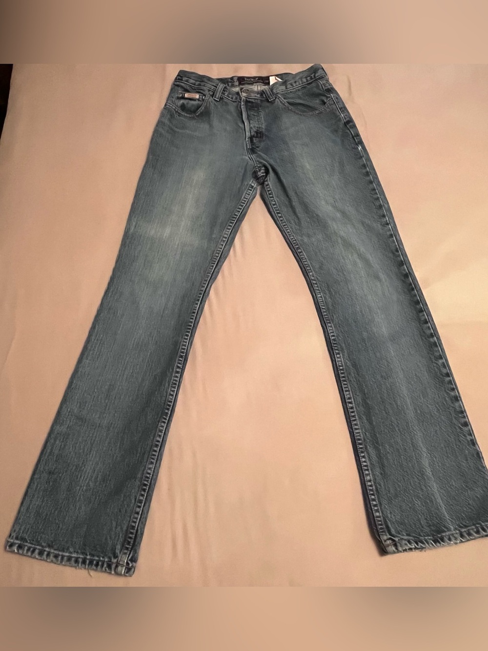 🇨🇦 Bluenotes Vintage Woman’s Button Fly Boy Cut Boot Leg 31/32 Jeans - Blue